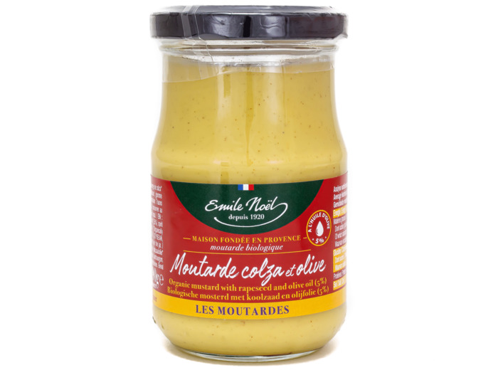 Moutarde Mi-Forte Colza et Olive Bio 190g