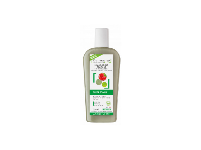 Shampoing traitant super tonus Cheveux fins Argile verte sans sulfates 250ml