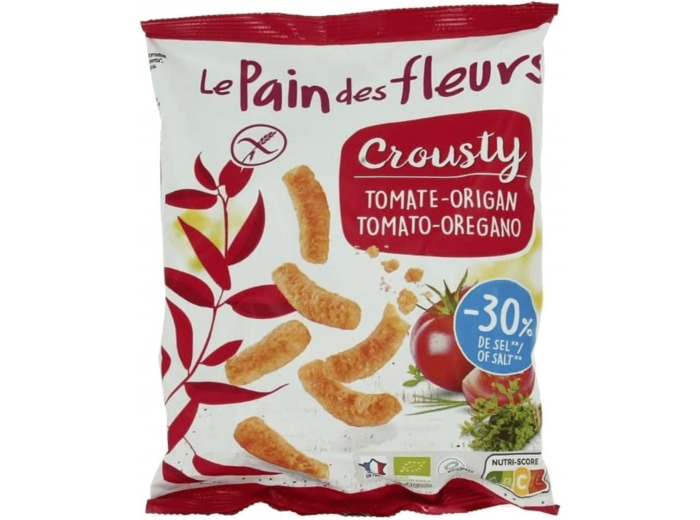 Crousty tomate origan 75g Le Pain des Fleurs