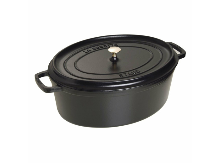 COCOTTE EN FONTE OVALE 41CM NOIRE