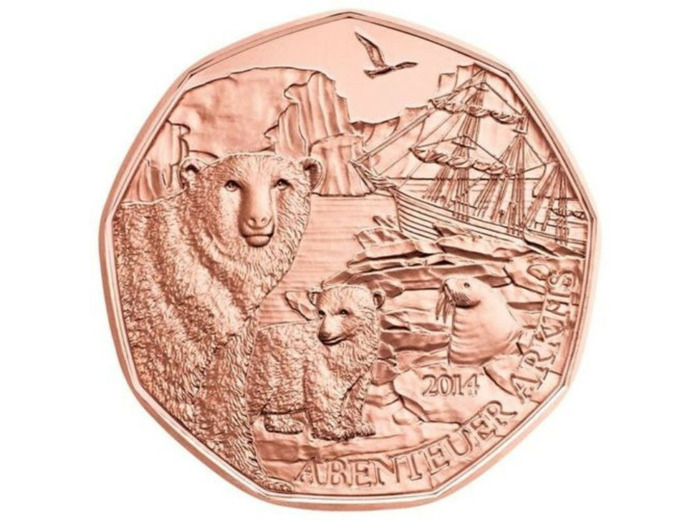 AUTRICHE 2014 5 EURO OURS SUP