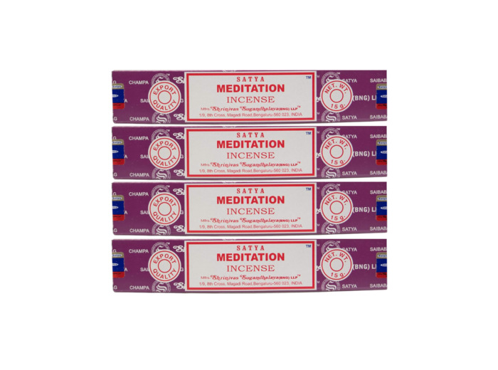 Encens Satya Meditation - 4 boites de 15 gr