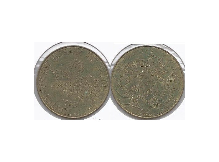 JETON - TOUT CE QUI EST HUMAIN EST NOTRE 1945-1995 SECOURS POPULAIRE