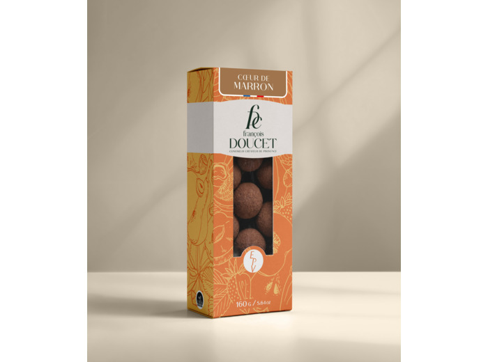 Cœur de Marron - Pâte de fruits enrobée de gianduja