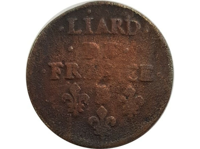 LOUIS XIV (1643-1715) LIARD DE FRANCE 1656 B* (Pont De L'Arche) TB-