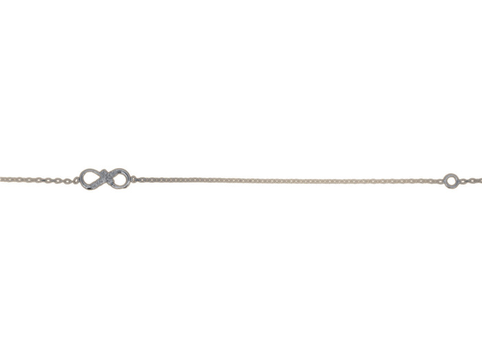 Bracelet en Argent 925 - INFINI CROIX STRASS