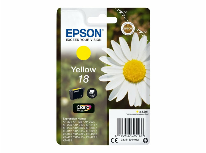Epson 18 Paquerette - Cartouche d'encre - Yellow - C13T18044012
