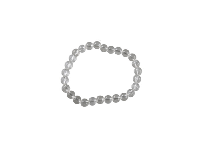 Bracelet en cristal de roche 6 mm