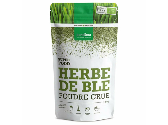 Poudre d'Herbe de Blé Bio-200g-Purasana