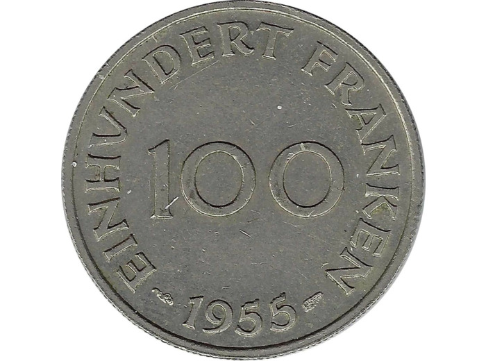 SARRE 100 FRANKEN 1955 TTB+