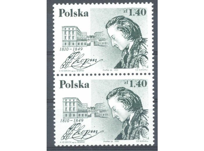 POLOGNE 2 x 1.40 ZLOTY 1999 Yvert 3564 NEUF