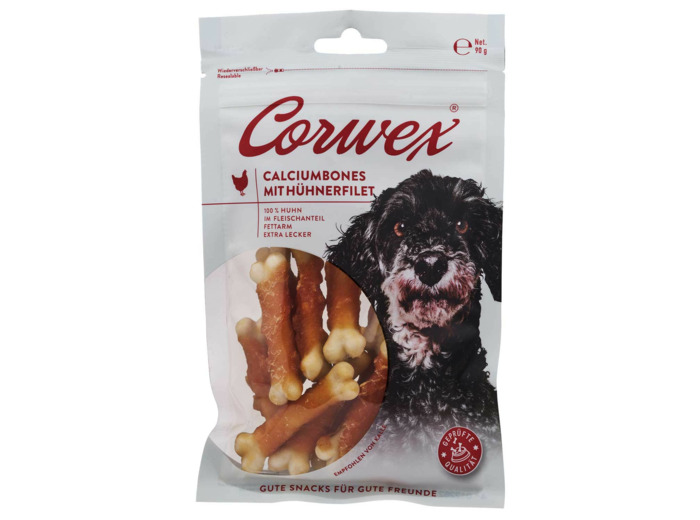Friandises Corwex os de calcium au poulet - 90g