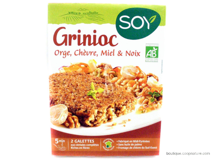 Grinioc Orge Chèvre Miel et Noix Bio 2x100g