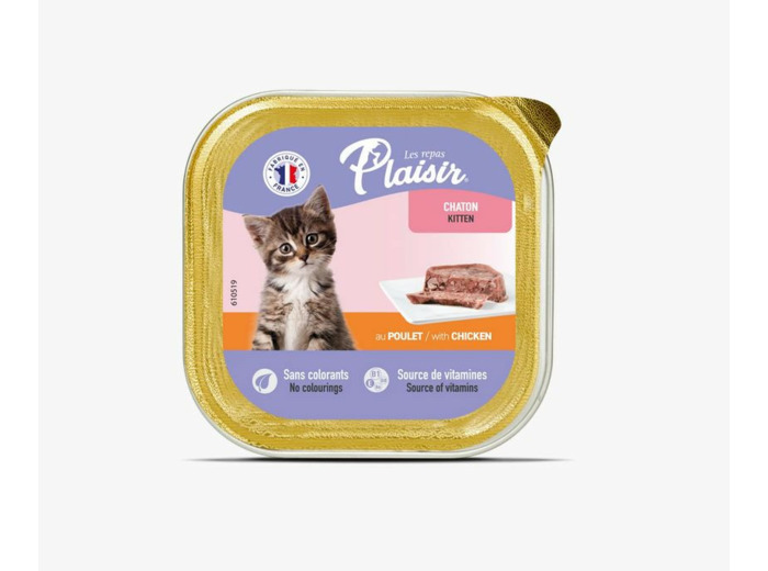 Repas plaisir, Pâté au poulet pour chaton - 100g