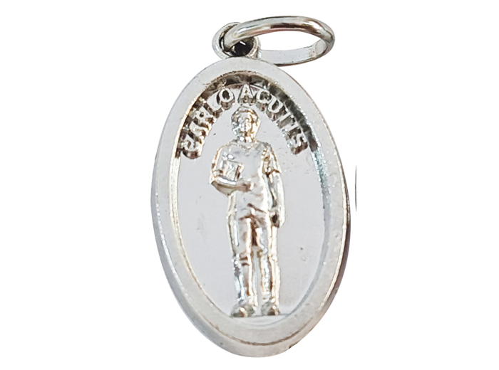 Médaille Ovale 19mm en Métal Argenté - CARLO ACUTIS