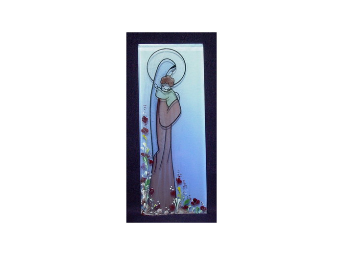 Notre Dame DE LA ROUTE 17,5x6,5cm - EMAUX DU LIBAN