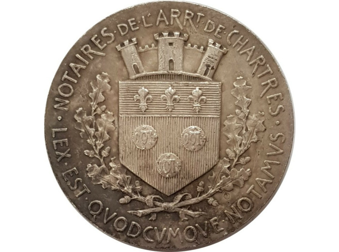 NOTAIRES DE L'ARRONDISSEMENT DE CHARTRES LEX EST QVODCVMQVE NOTAMVS TTB+ N2