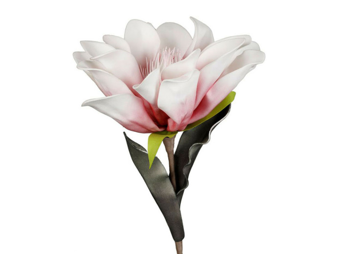 Fleur artificielle polyester Flori blanche rose 70cm