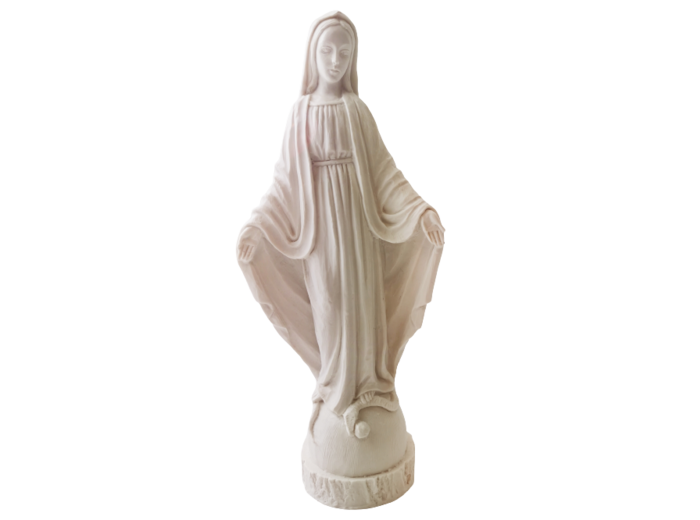 Vierge Miraculeuse 25cm résine BLANCHE