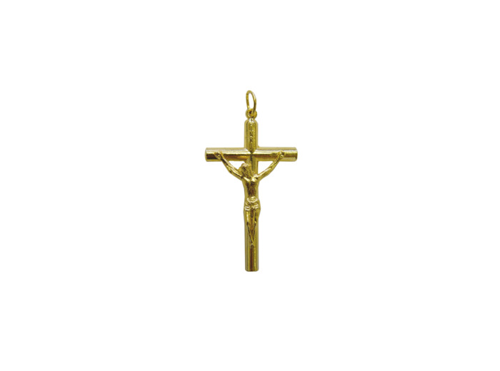 Croix 37mm en Métal Doré Avec Christ