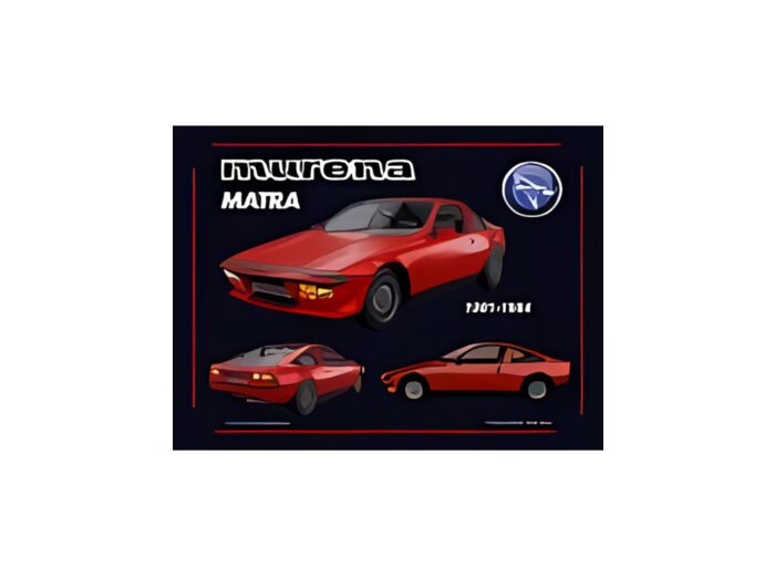 Plaque métal MATRA MURENA 1981-1984 - 30 x 40 cm - 19654RA