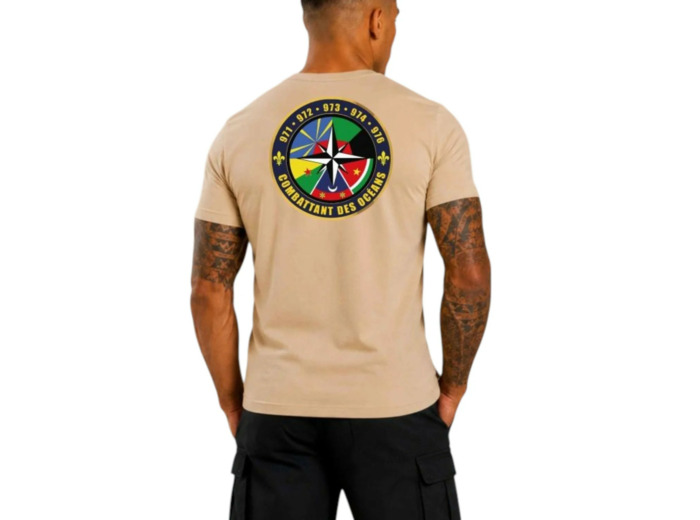 T‑shirt « Rose des océans » – Combattant des océans – Coton 190 g (coyote)