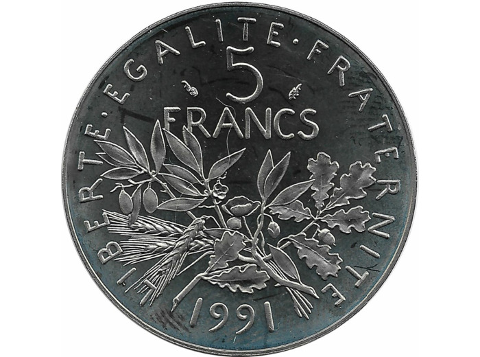 FRANCE 5 FRANCS ROTY 1991 BE