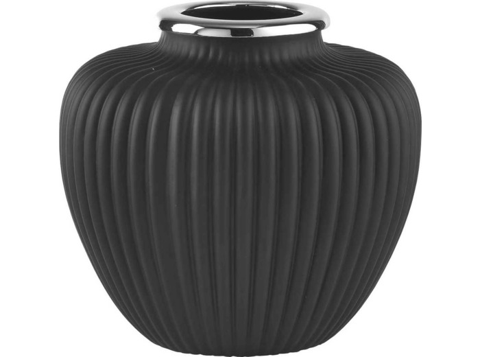VASE EN VERRE COSTE L.20cm H.20cm