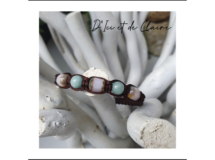 Bracelet Shamballa 5 perles de verre