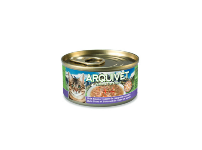 Émincés en sauce Arquivet au thon blanc & batonnet de crabe 80g