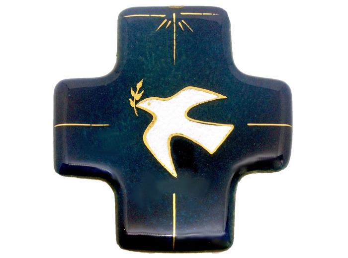 St Esprit 7,7X8cm - EMAUX DU LIBAN