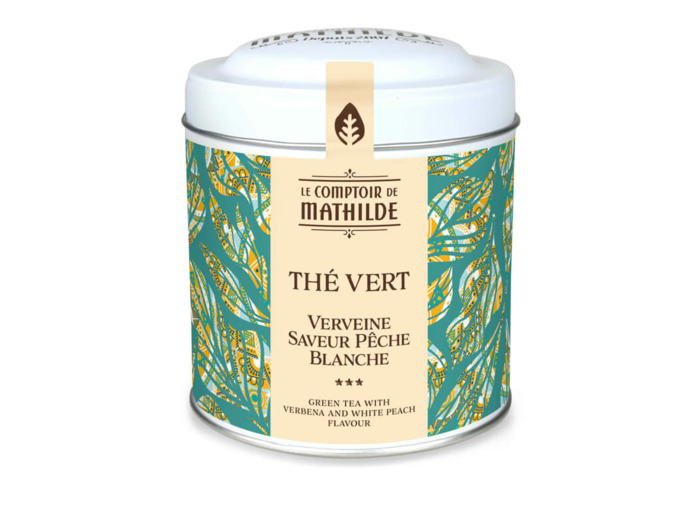 Thé Vert Verveine Saveur Pêche Blanche - 100G