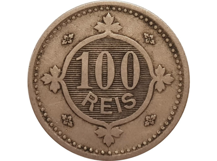 PORTUGAL 100 REIS 1900 TTB (W546)