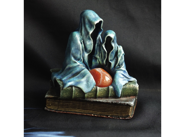 Figurine "le conteur" et sa pierre naturelle