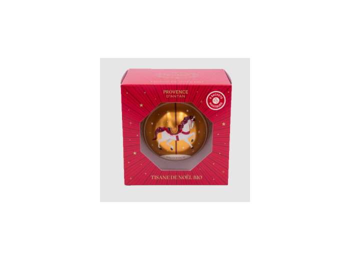 Coffret tisane boule de noël cheval 8 sachets