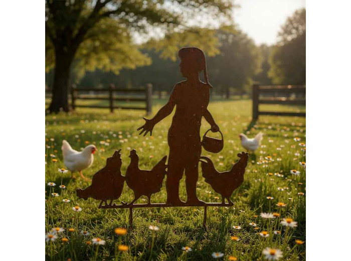 Silhouette déco jardin Campagne 109x1x134cm