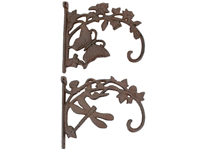 Ensemble 2 potences murales en fonte 20x4x17cm