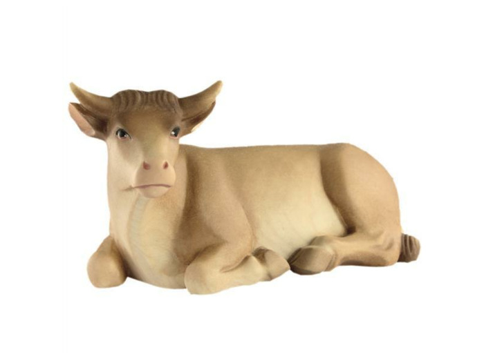 Boeuf bois polychrome moderne 9cm