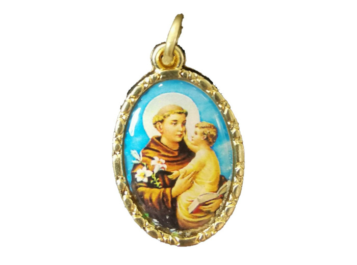 Médaille 20mm en Métal Doré avec Résine  - ANTOINE ABBE