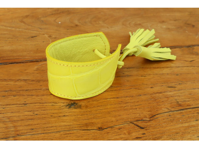 Manchette Croco Jaune