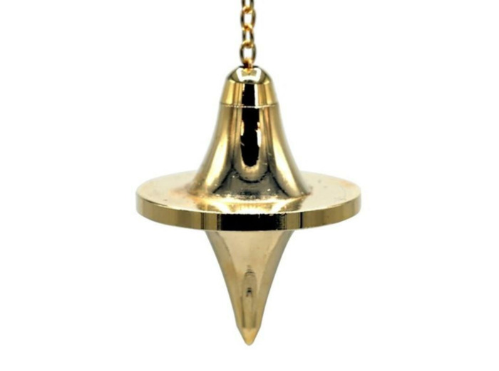 Pendule toupie en laiton doré