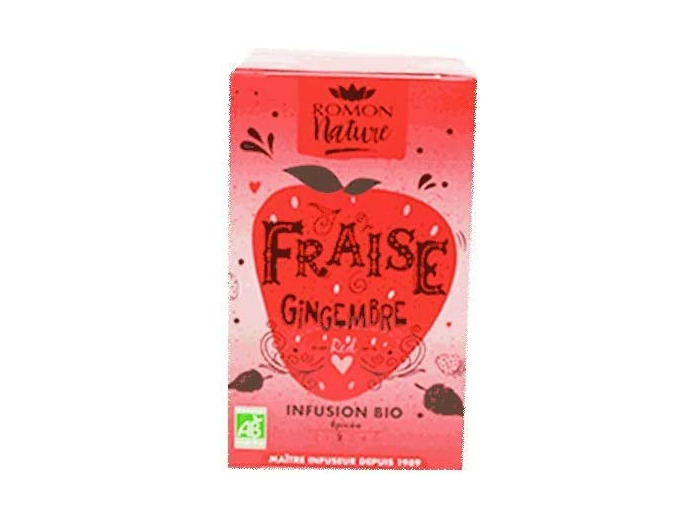 TISANE FRAISE GINGEMBRE 16X1,8G Romon Nature