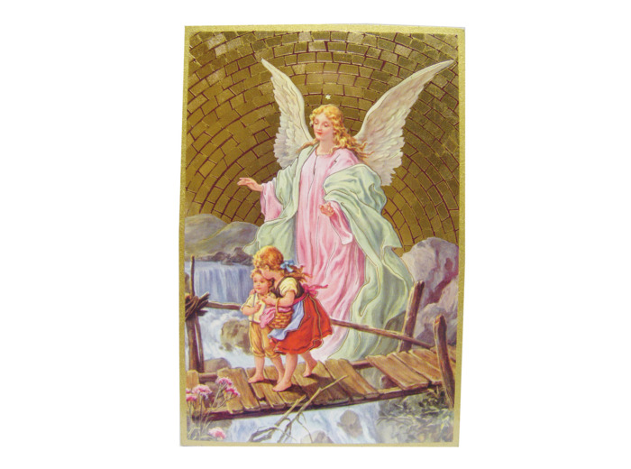 Plaquette Dorée 10x15,5cm - ANGE GARDIEN