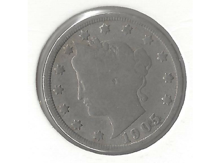 AMERIQUE (U.S.A) 5 CENTS 1905 TB+