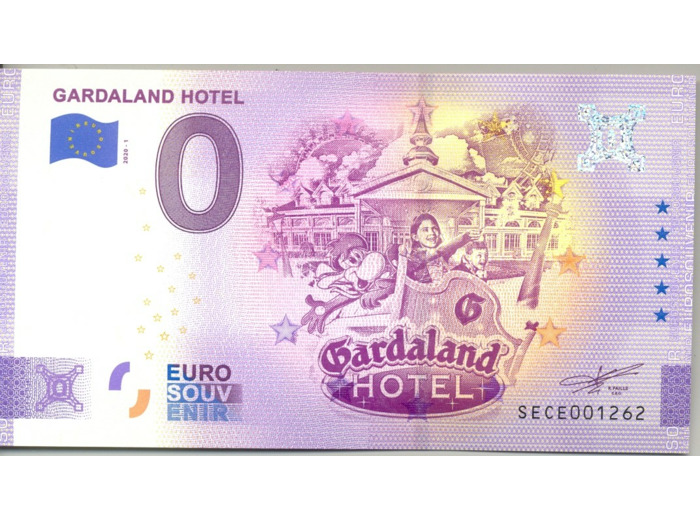 ITALIE 2020-1 GARDALAND HOTEL BILLET SOUVENIR 0 EURO TOURISTIQUE  NEUF