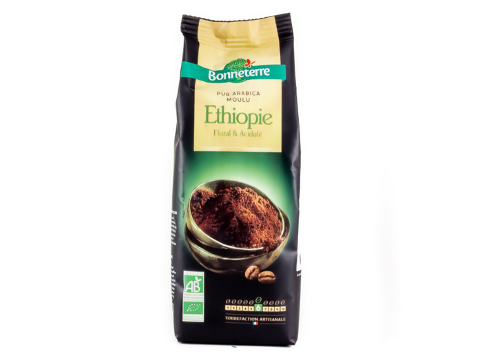 Café Moulu d'Éthiopie Floral et Acidulé Intensité 6/10 Bio 250g