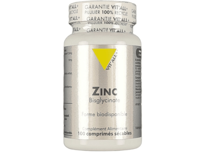 Zinc Bisglycinate 100 comprimés sécables