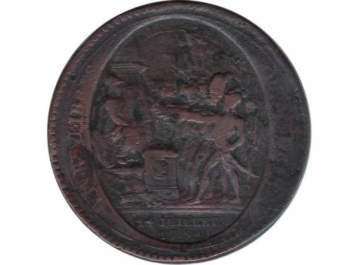 FRANCE MONNERON 5 SOLS PACTE FEDERATIF 1792 AN IV B+ N5