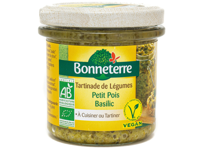 Tartinable de Légumes Petit Pois Basilic Bio 135g