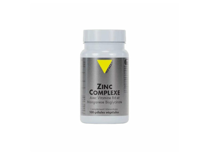 Zinc Complexe(Zinc, Vitamine B6, Manganèse)-100 gélules-Vit'all+